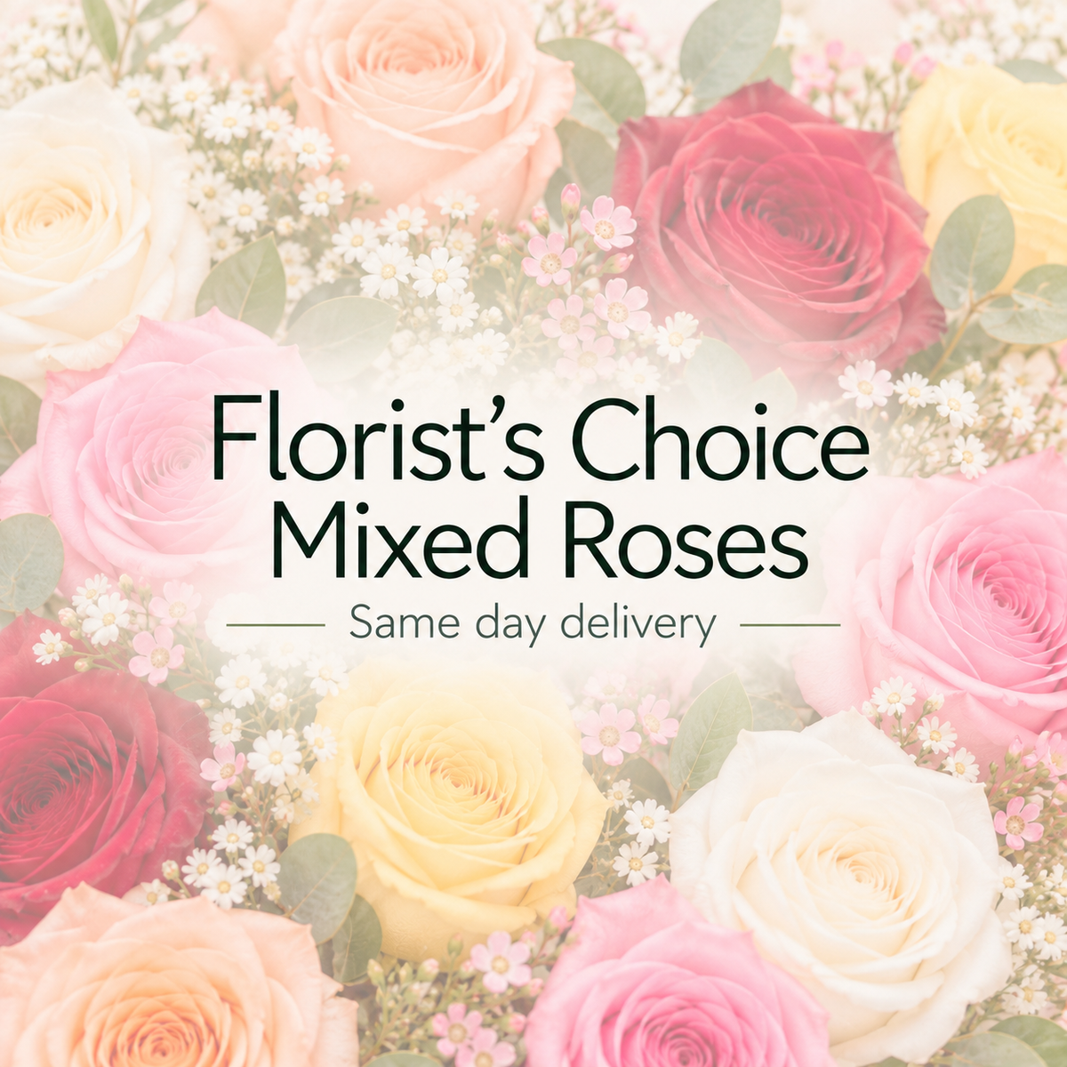 Fresh Mixed Roses - Florist&