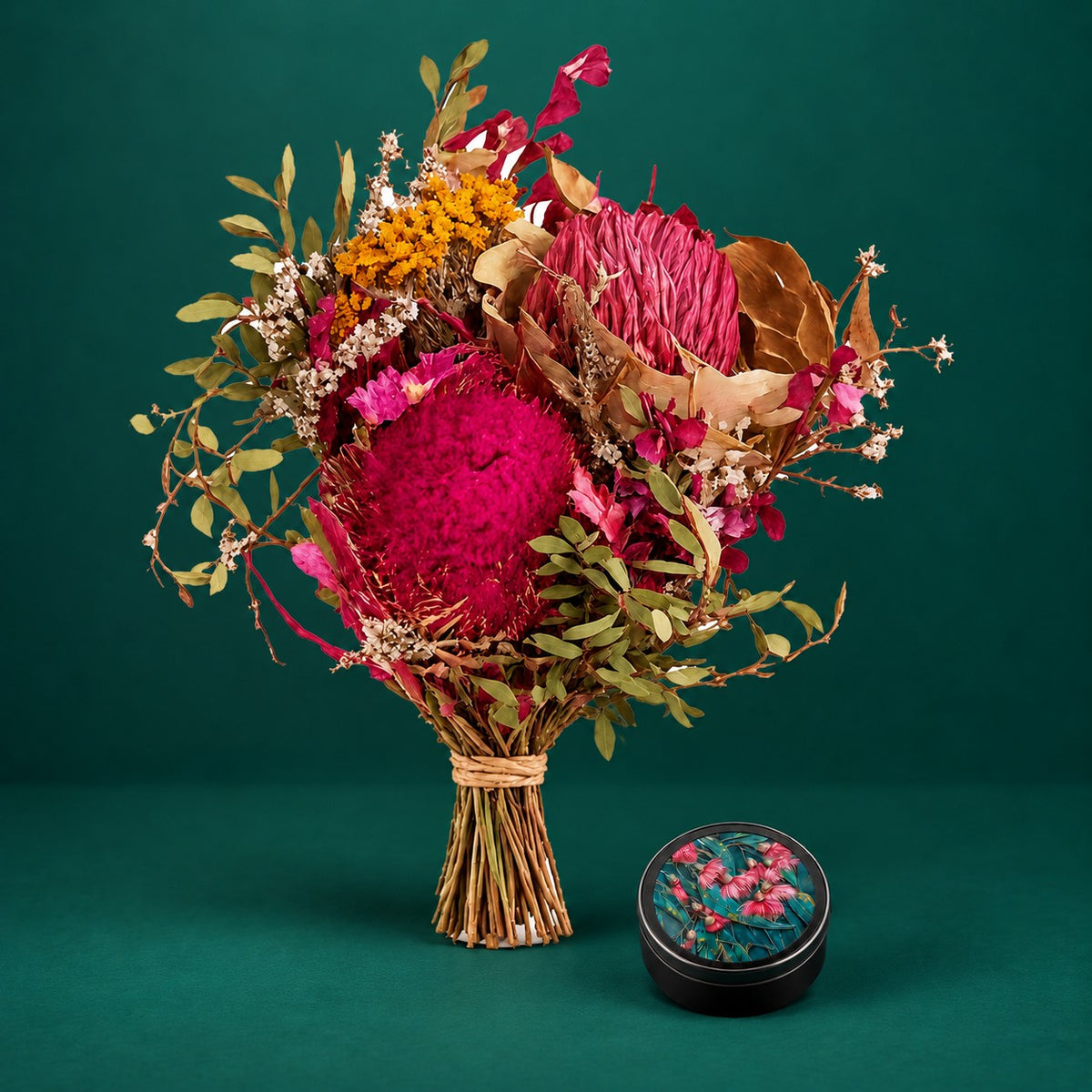 Pink Natives With Candle Tin