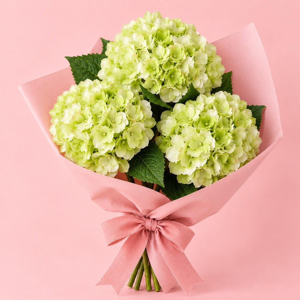 3 Stems Silk Green Hydrangeas
